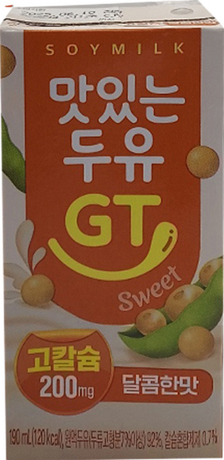맛있는두유GT 달콤한 맛, 190ml, 24개