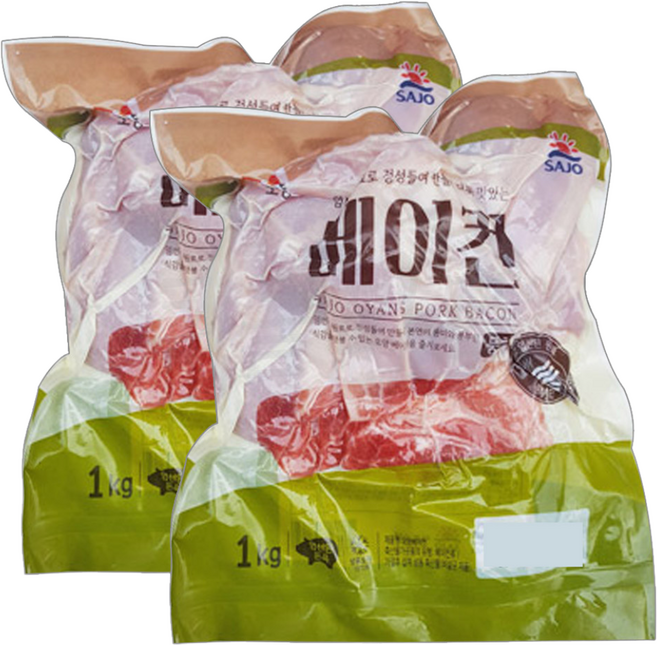 [현대프리마켓] 사조오양 습식 베이컨 뭉치 (파지), 2kg, 1개