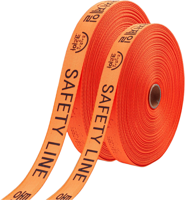 신명글로벌 접근금지바 안전 웨빙띠 접근금지안전띠 100M, 오렌지, 1개