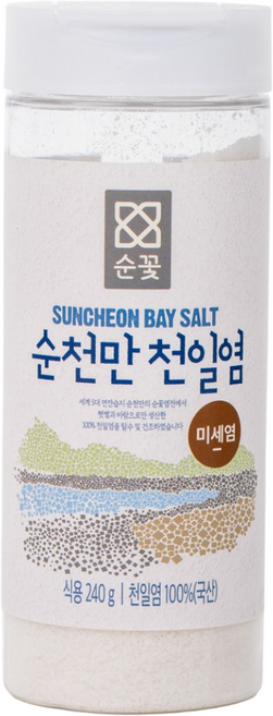 순꽃 순천만천일염 미세염 우수천일염사용 HACCP, 1개, 240g