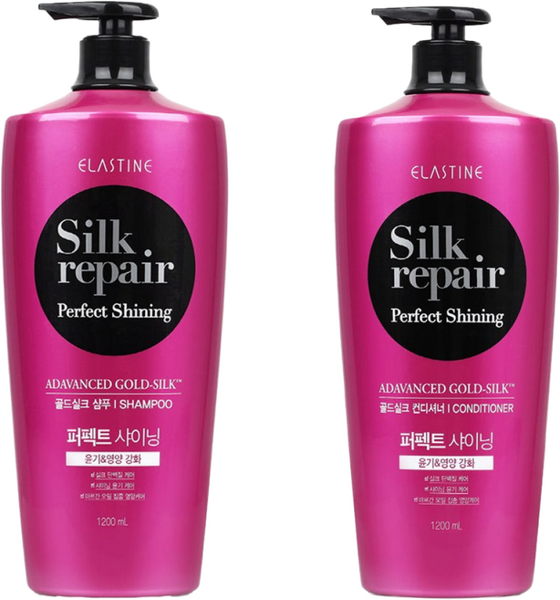 엘라스틴 실크리페어 퍼펙트 샤이닝 컨디셔너 1200ml + 샴푸 1200ml, 1.2L, 1개