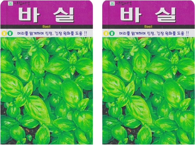 허브 바실 바질 씨앗 (합 100립) 허브씨 종자, 2개