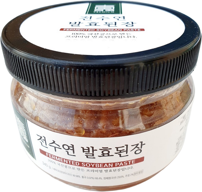 전수연 전통 발효된장 재래 집 시골 된장, 3개, 340g