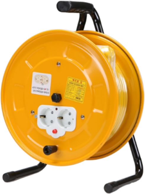 국내생산 KC안전인증 캠핑릴선 온도센서부착 차단기 릴콘센트 전기연장선, 1개, 48m