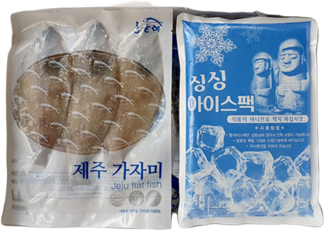 해물총각 제주 참가자미 3마리, 1개