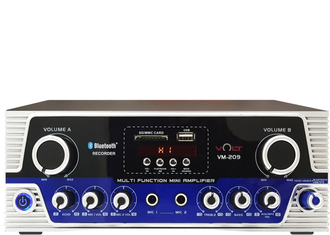 VOLT VM-209 / 볼트 VM209 / 파워앰프 / USB SD카드 블루투스 재생 / VOLT 소형앰프 / 매장용 앰프 / 소형 앰프 / 상업공간 앰프 / 다용도 앰프/ 정품