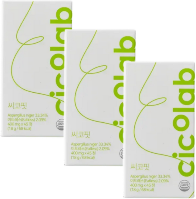 씨코랩 씨코핏 15일분 키오뉴트림 브로멜라인, 3개, 45정