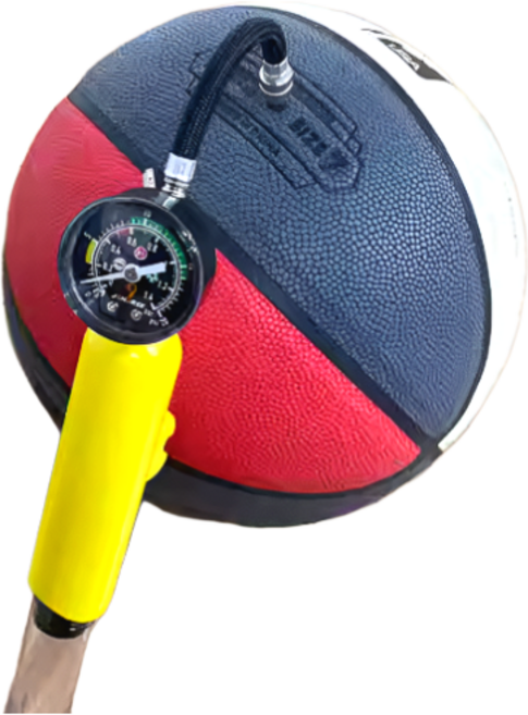 슈아미 휴대용 공기압 계기판 공기 주입기 에어펌프 농구공 축구공 풍선, 옐로우, 1개