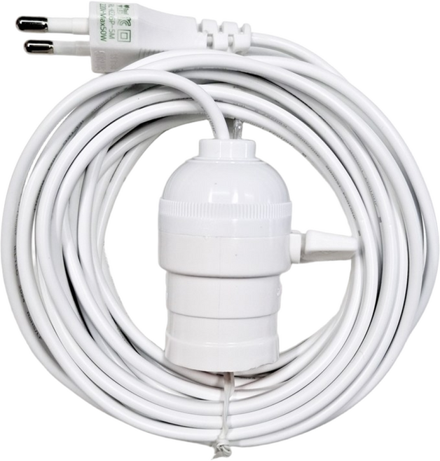 리얼엘이디 식물등 키소켓 코드선 5m 백색 식물 전등 LED 백열전구 전구소켓 전선 코드 E26, 1개