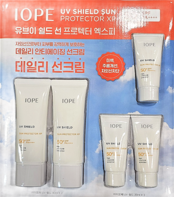 아이오페 선크림 썬크림 UV쉴드 XP 40mlx2+20mlx3 (총 140ml ) /선크림, 1개