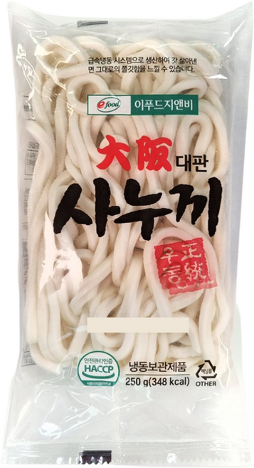 대판 사누끼 우동 개별포장, 5개, 250g