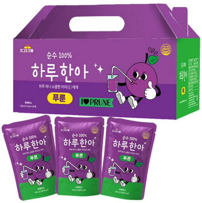 하루한아 푸룬주스 임산부 아기 푸른쥬스 저당, 30개, 100ml