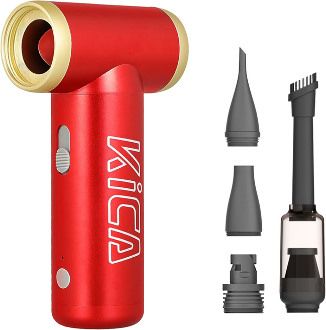 국내 정품 AS 카이카 KICA 무선 에어건 제트팬2 KC2 키카, 레드(기본구성+청소노즐+매트노즐), 1개