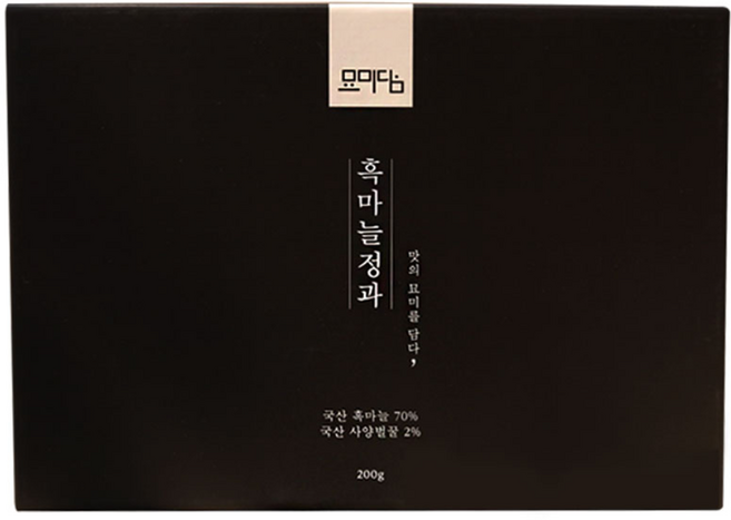 묘미담 흑마늘정과 절편 선물세트 국내산, 200g, 3개