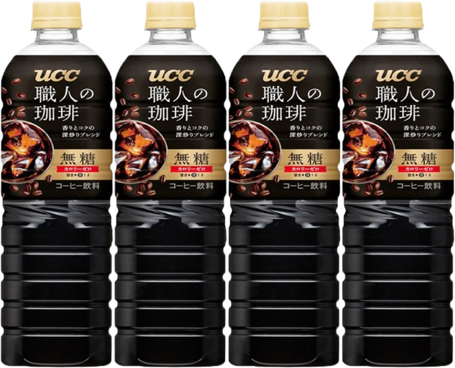 유씨씨 쇼쿠닝 커피 블랙, 900ml, 4개