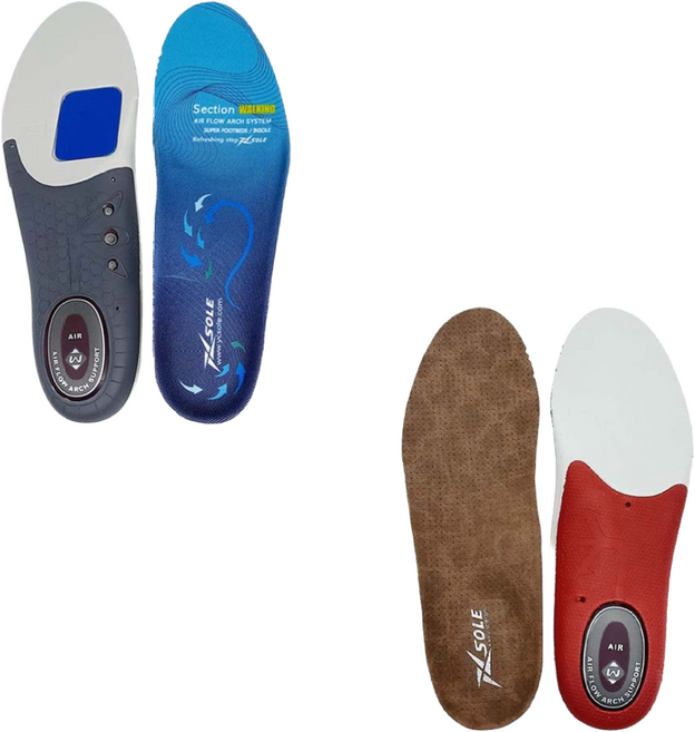 엑스솔 (싱글/2세트)엑스솔 에어플로우 기능성 인솔(남성용/여성용 택1), 2세트