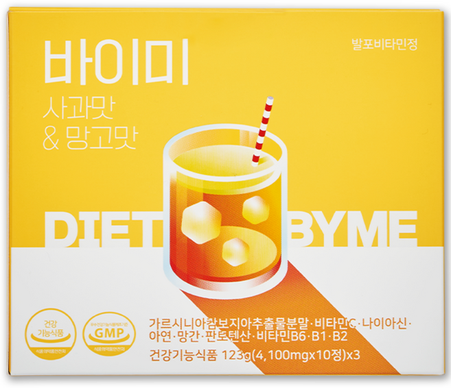 바이미 사과맛&망고맛 (가르시니아 다이어트 발포비타민), 1박스, 30정
