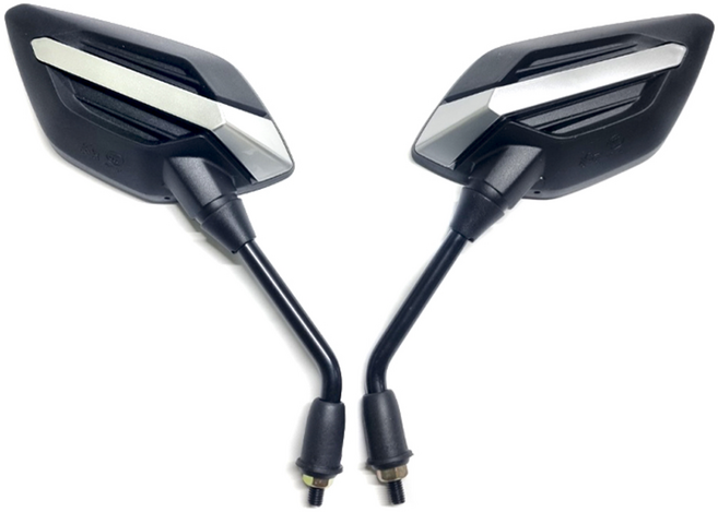 락모터스 오토바이 각도조절 백미러 좌우세트 8mm 사이드미러, 1세트