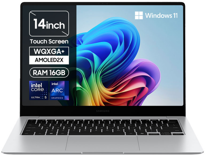 [삼성전자 공식파트너] 갤럭시북5 프로 NT940XHA-K51A 14인치(35 5cm) 인텔 Ultra 5 터치스크린 윈도우 11 기본탑재 서울/경기 퀵서비스 최대 2만원 지원, 실버, A-K51AS, 512GB, 16GB, WIN11 Home