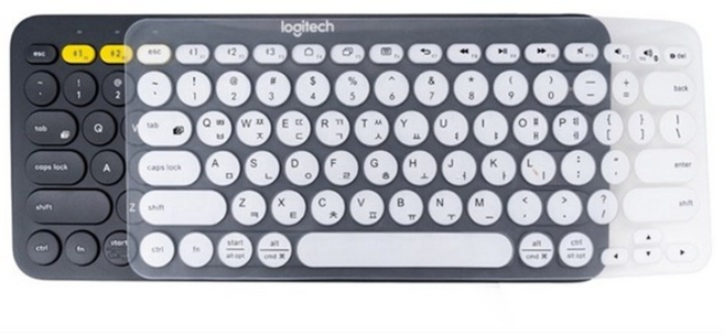 로지텍 무선키보드 + 키스킨, Black, K380, 텐키리스