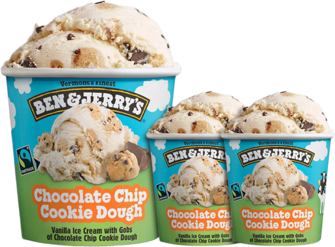 벤앤제리스 초콜릿 칩 쿠키 도우 473ml 아이스크림 파인트 바닐라 초코 쿠키 프리미엄 수입, 3개