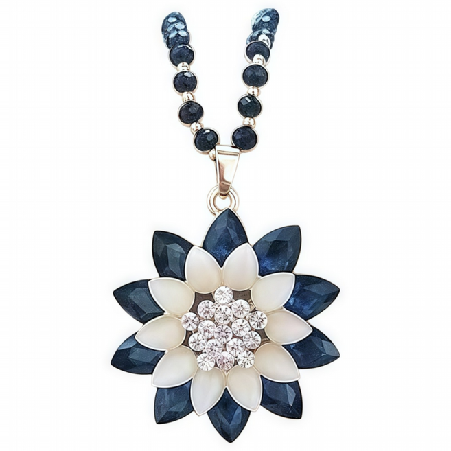 패션 데일리 여성 크리스탈 큐빅 롱목걸이 포인트 주얼리