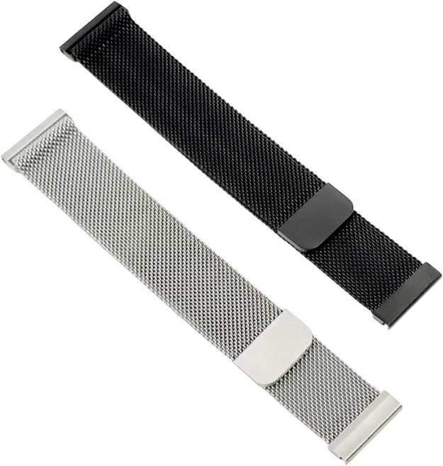 고급 남자 여자 메쉬 시계줄 밴드 20-22mm, 22mm, 블랙, 1개