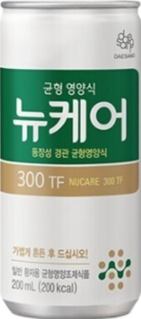 대상 뉴케어 300TF 150캔 경관영양식 높은열량 노인 환자 영양식, 200ml, 150개