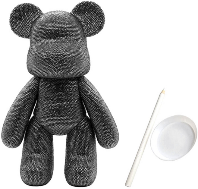 파티지엥 소형 베어브릭 큐빅 비즈 보석십자수 diy, 10. 스몰 브라이트블랙, 1개