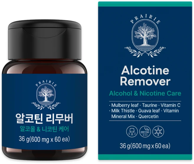 프레리 알코틴 리무버 36g, 60정, 1개 - 쿠팡