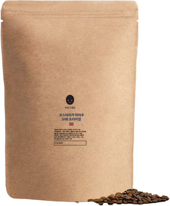 커피그대로 갓볶은 산미적은 구수한 코스타리카 따라주 SHB 프리미엄 원두커피, 1개, 1kg, 홀빈(분쇄안함)