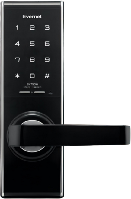 에버넷 목문용 디지털 도어락 고객직접설치 번호전용 EN750W-N 나무문 설치