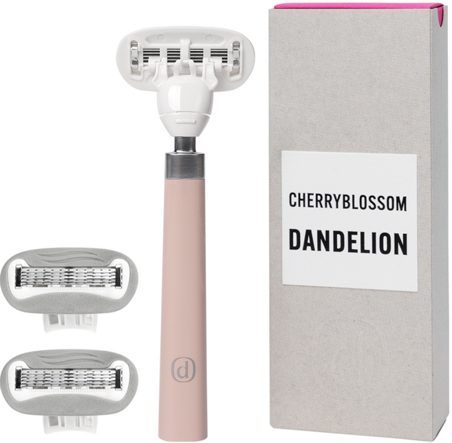 단델리온 여성 제모기 세트 (면도기 + 교체날 2개), 1세트, 핑크 면도기+교체날
