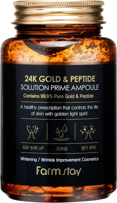 팜스테이 24K 골드&펩타이드 솔루션 프라임 대용량 앰플 250ml, 1개