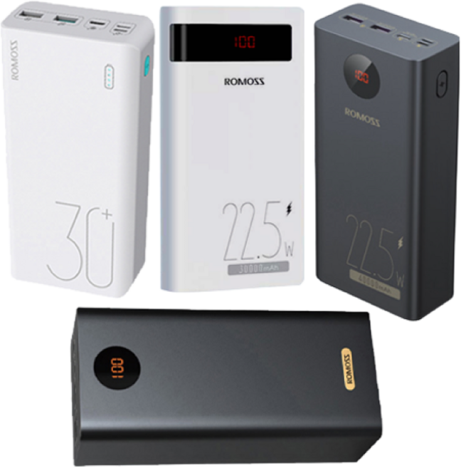 로모스 보조배터리 고속충전 퀵차지 휴대용 다색집어등 PD출력 지원, 60000mAh(PEA60)