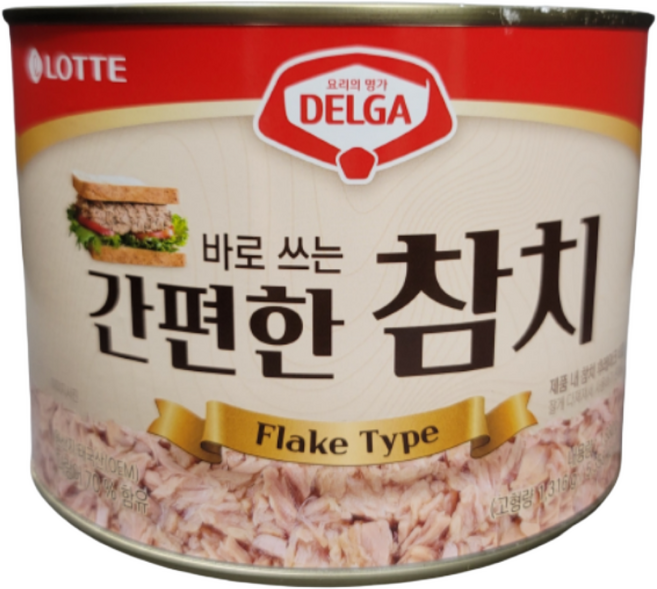 롯데웰푸드 참치캔 1880g 김밥 비빔밥 찌개 간편한 참치 식당 식자재, 1개, 1.88kg