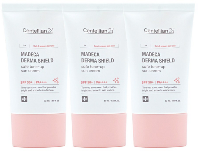 동국제약 센텔리안24 마데카 더마 쉴드 세이프 톤업 선크림(SPF50+), 50ml, 3개