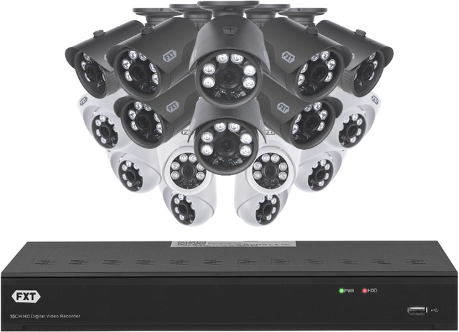 FXT-800만화소 4K mini CCTV 국산 카메라 세트, 29. 16CH 실내8대 실외8대 풀세트, 1개
