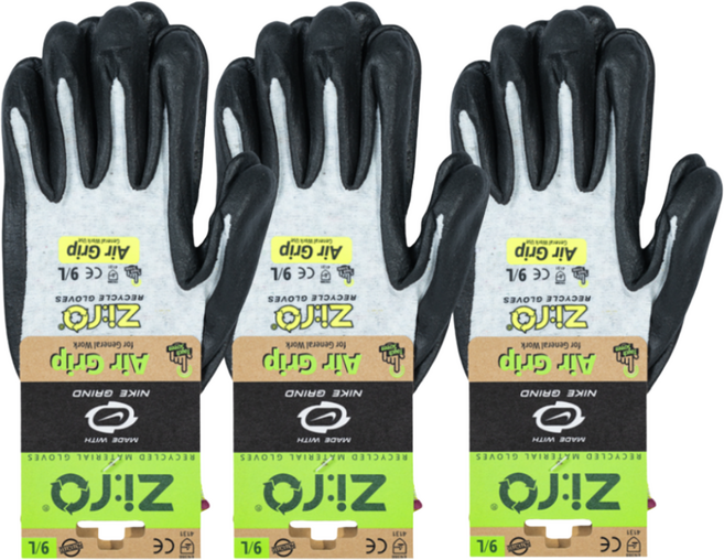 동북이앤씨 나이키 그라인드 작업용장갑 다용도 안전 스포츠 레저 원예 코팅 장갑 [정품], 3개, 그린 M