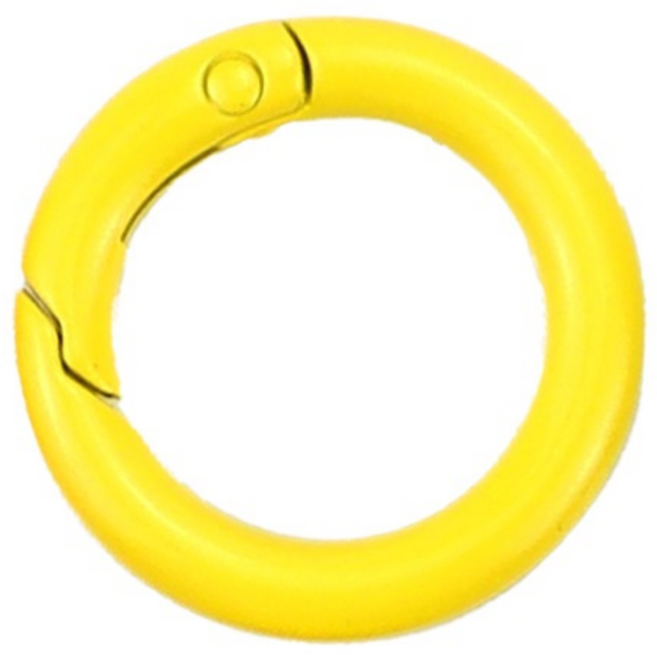 칼라오링 20mm 24mm 33mm 40mm 연결 원형 열쇠고리 키링 키홀더 체인 부자재 O링 오픈형 원터치 부자재, 40mm 옐로우, 1개