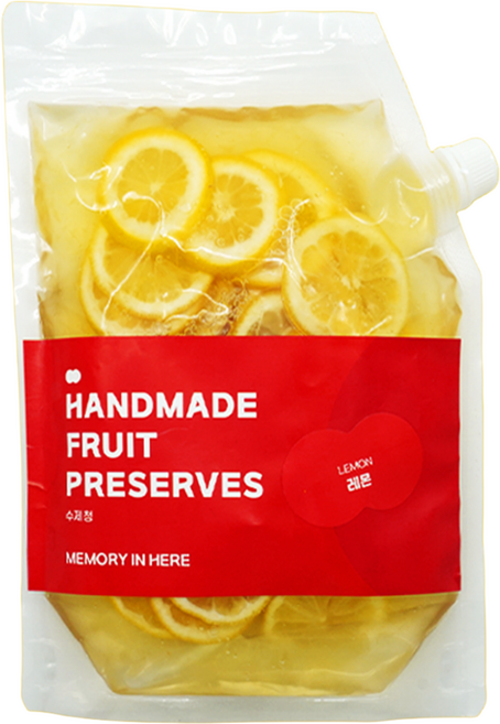 메모리인히어 2KG 수제 레몬청 슬라이스 홈카페 업소용 매장용 대용량, 1개, 1개입