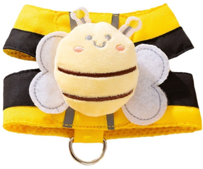 숑숑펫 반려동물 포인트 날개 귀여운 메쉬 하네스 세트, 옐로우, 1개