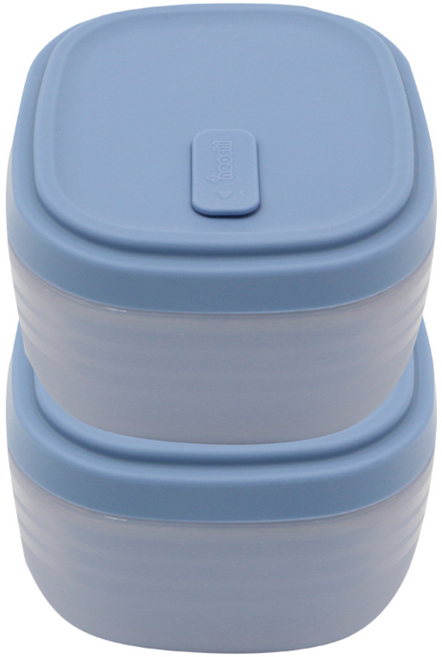 네오실리 뉴에어락 국산 프리미엄 실리콘 밀폐 용기 냉동밥용기 대형, 미스티블루, 2개