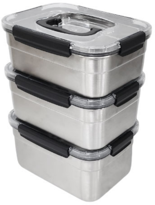 올품락 포스코 STS304 에코 스텐밀폐용기 핸디 김치통 3종세트, 단품, 단품