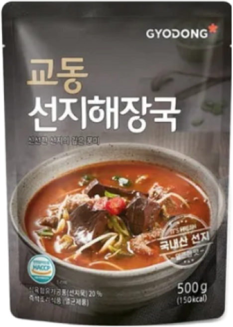 교동식품 선지해장국, 500g, 3개