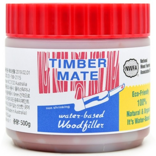 팀버메이트 우드필러 500g 수용성 목재 메꾸미 샌딩실러, 소나무(PINE), 1개