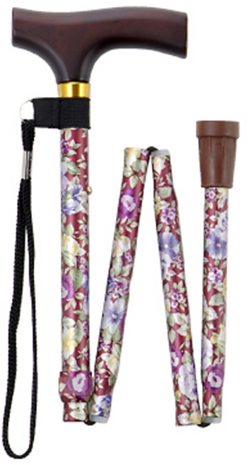 마키테크코리아 플라워 빅핸드 접이식 지팡이 OT-805, 플라워레드, 1개