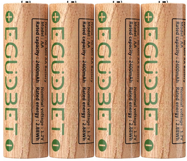 에구드벳 AA 건전지 Ni-MH 2400mAh 고용량 충전지 장난감용, 1개, 4개입