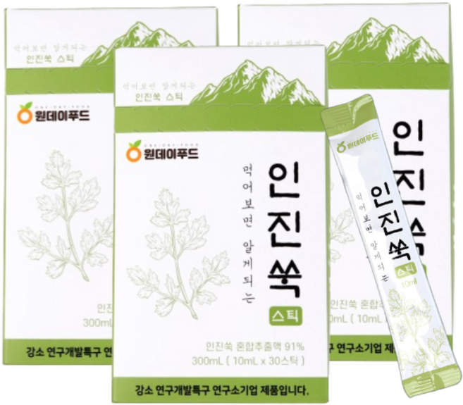 먹어보면 알게되는 인진쑥 스틱 10ml 30포 3세트, 300ml, 3개