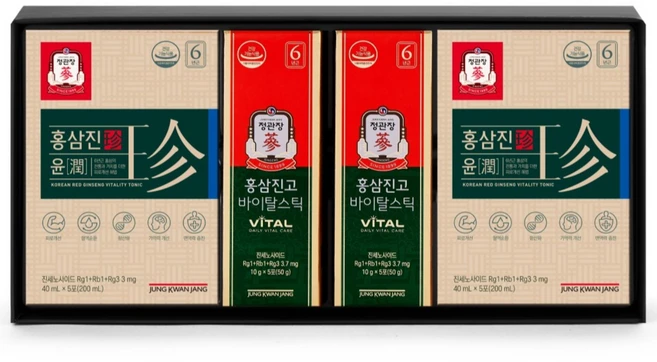 정관장 정품 다보록 스폐셜 베스트 홍삼진윤 40ml 10p + 홍삼진고 바이탈스틱 10g 20p 세트, 1세트 - 쿠팡